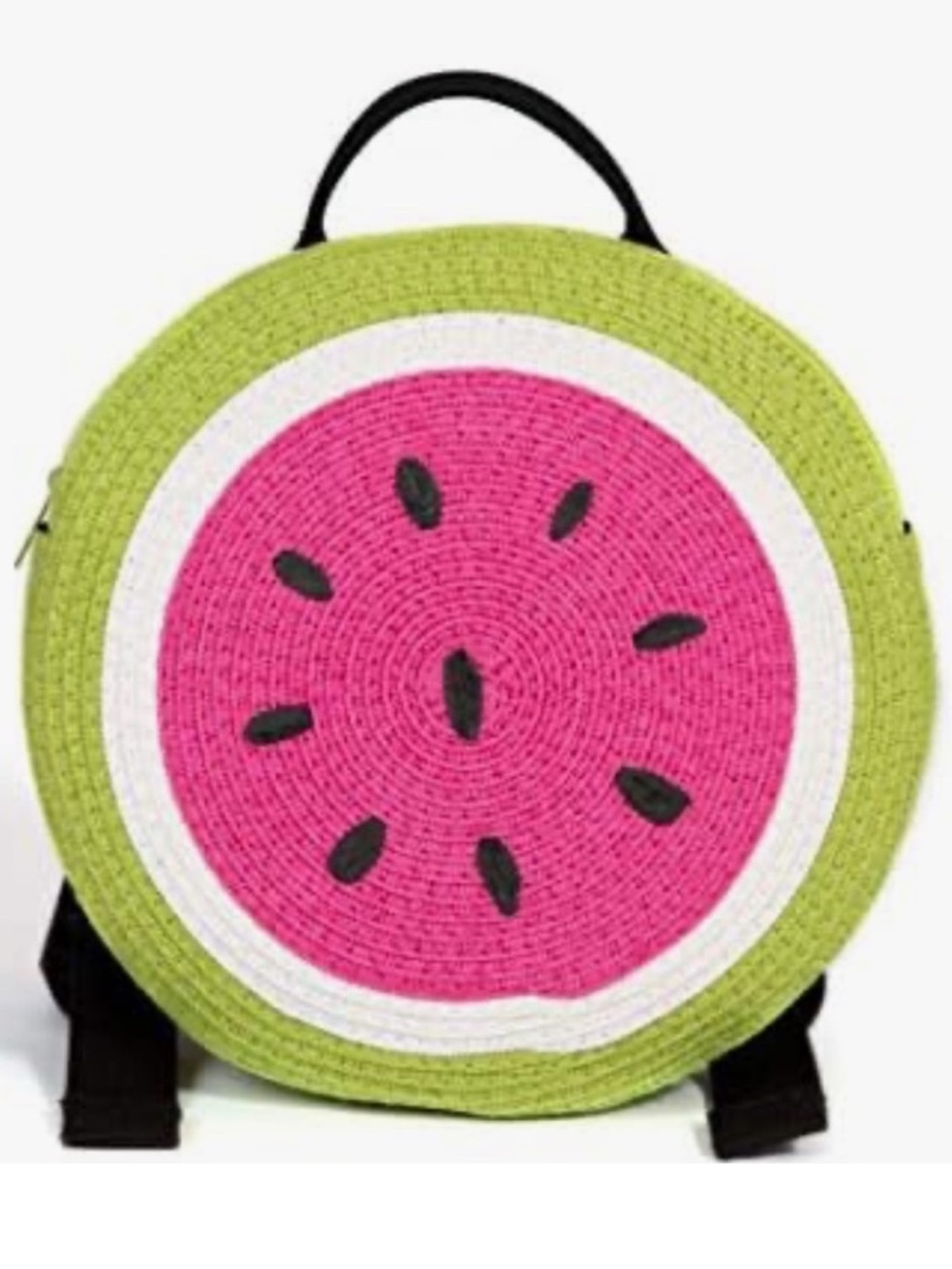 Kids Pink & Green Watermelon Straw Backpack and Adjustable Hat Set - Sz 3-5T - Picture 4 of 14